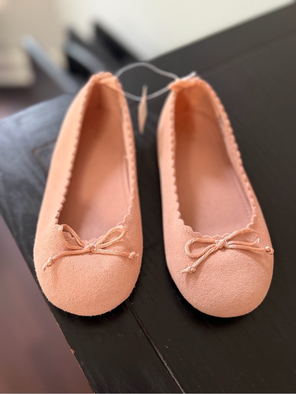 GAP Peach Suede Ballet Flats for Kids